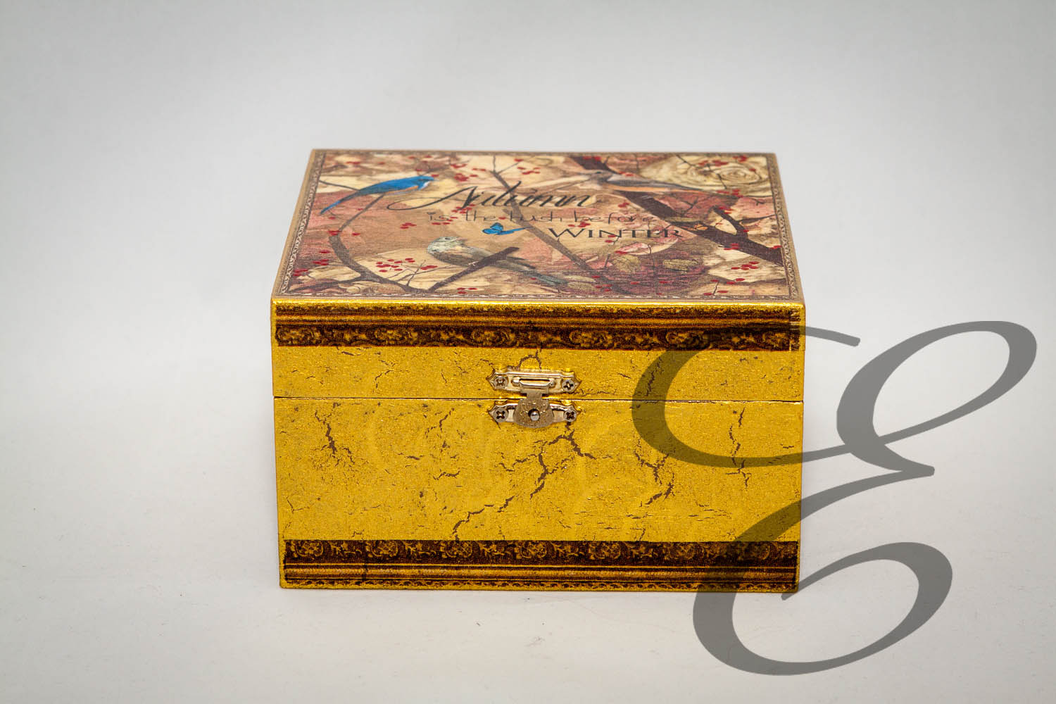 Bilderrahmen Patinagrün Gold Farbe – Handgefertigtes Unikat von E-Family Jestetten