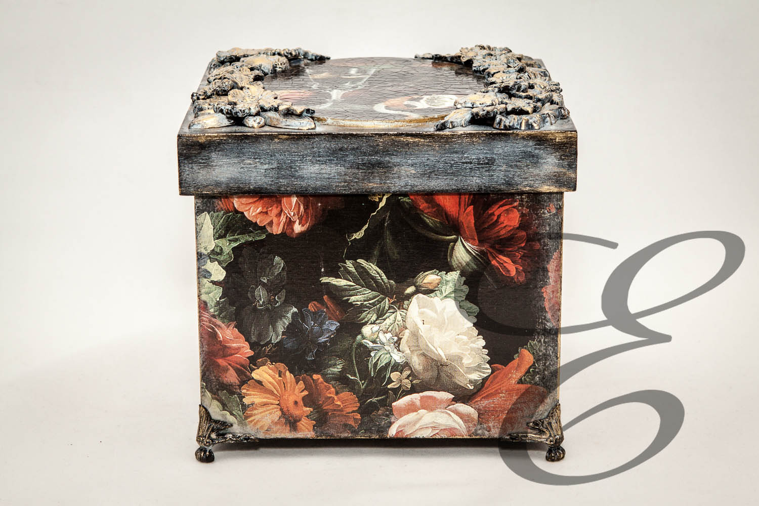 Kleiderhaken Küchenhaken Blumenmotiv Schmetterlinge – Handgefertigtes Unikat von E-Family Jestetten