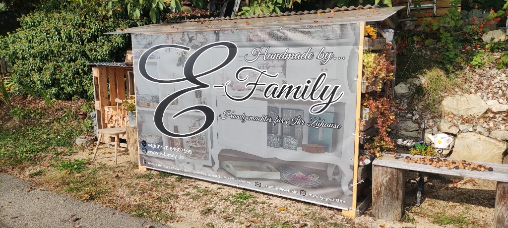 Neues E-Family Manufaktur-Banner in Jestetten – Handmade by E-Family Handgemachtes für Ihr Zuhause